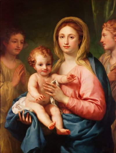 Madonna and Child with Two Angels, 1770-73 by Anton Raphael Mengs